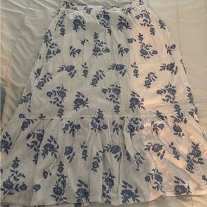 Abercrombie & Fitch Blue Floral Maxi Skirt